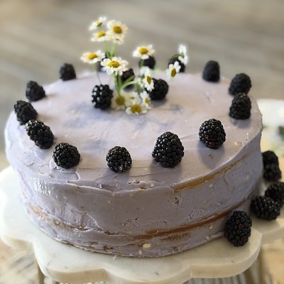 Lavender Blackberry Lemon Cake