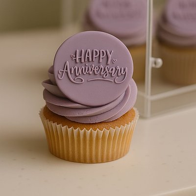 Anniversary Fondant Cupcakes (12)