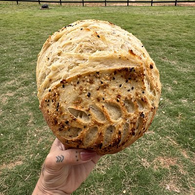 🧂 Sourdough Everything But The Bagel Loaf