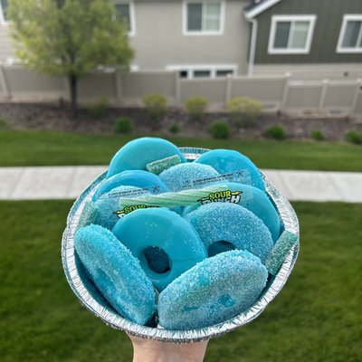 SOUR BLUERASPBERRY 10 COUNT PINEAPPLE RINGS
