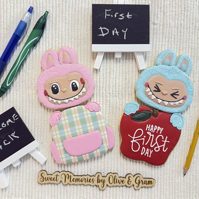  Chubby Monster With Apple Happy First Day