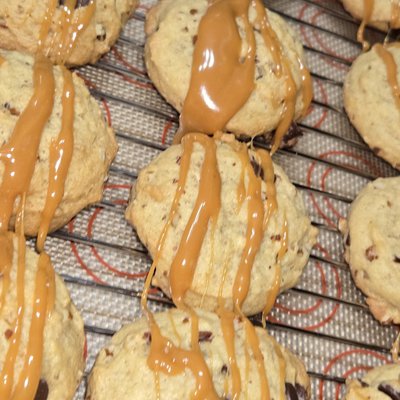 Chocolate Carmel Pecan Cookies