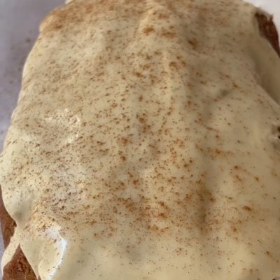 Full loaf Pumpkin Bread With Maple Icing 