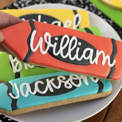 Personalized Crayon Cookie