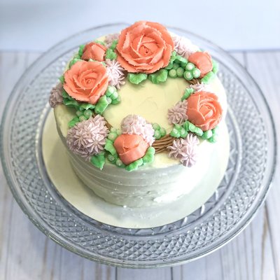 6” Floral Cake 