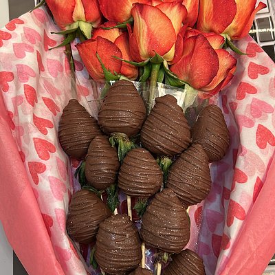 Strawberry And Flower Bouquet 
