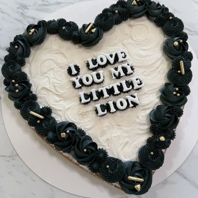 Large Heart With Fondant Text