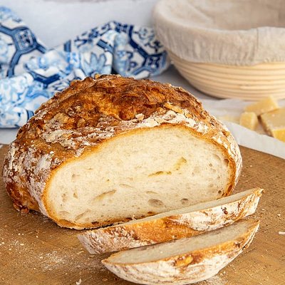 Asiago Cheese, Rosemary & Italian Herb 1/2 Loaf (Machine Pre-Sliced)