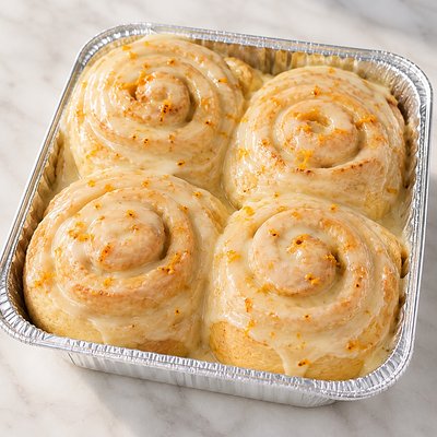 Large Orange With Glaze Rolls 