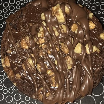 Walnut chocolate covered brownie