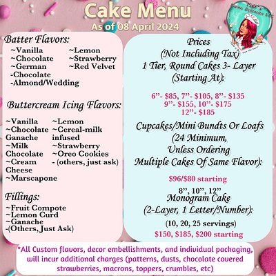 Custom Buttercream 1 And 2 Tiered Cakes (review Cake Size Selection Pictures And Tier Cake Pricing