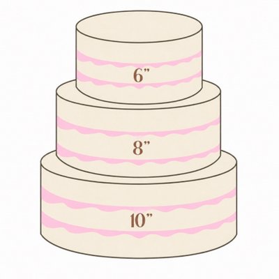 Three-Tier Cake (6”, 8”, 10”)