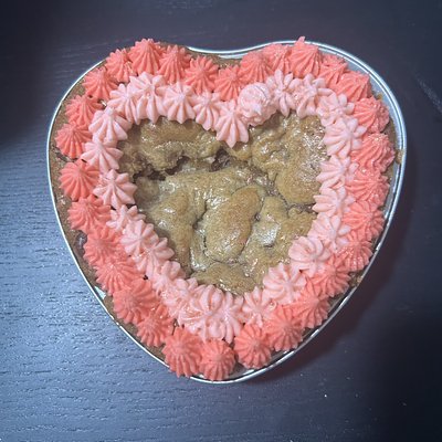 Valentines Day Heart Shaped Cookie Cake