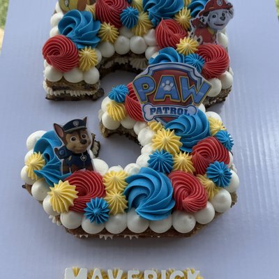 Custom Letter, Number, Or Shape Cookie Cake