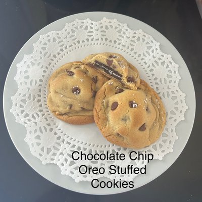 Chocolate Chip Oreo Stuffed Cookies
