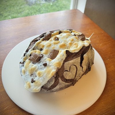 Chocolate S’mores Sourdough Boule