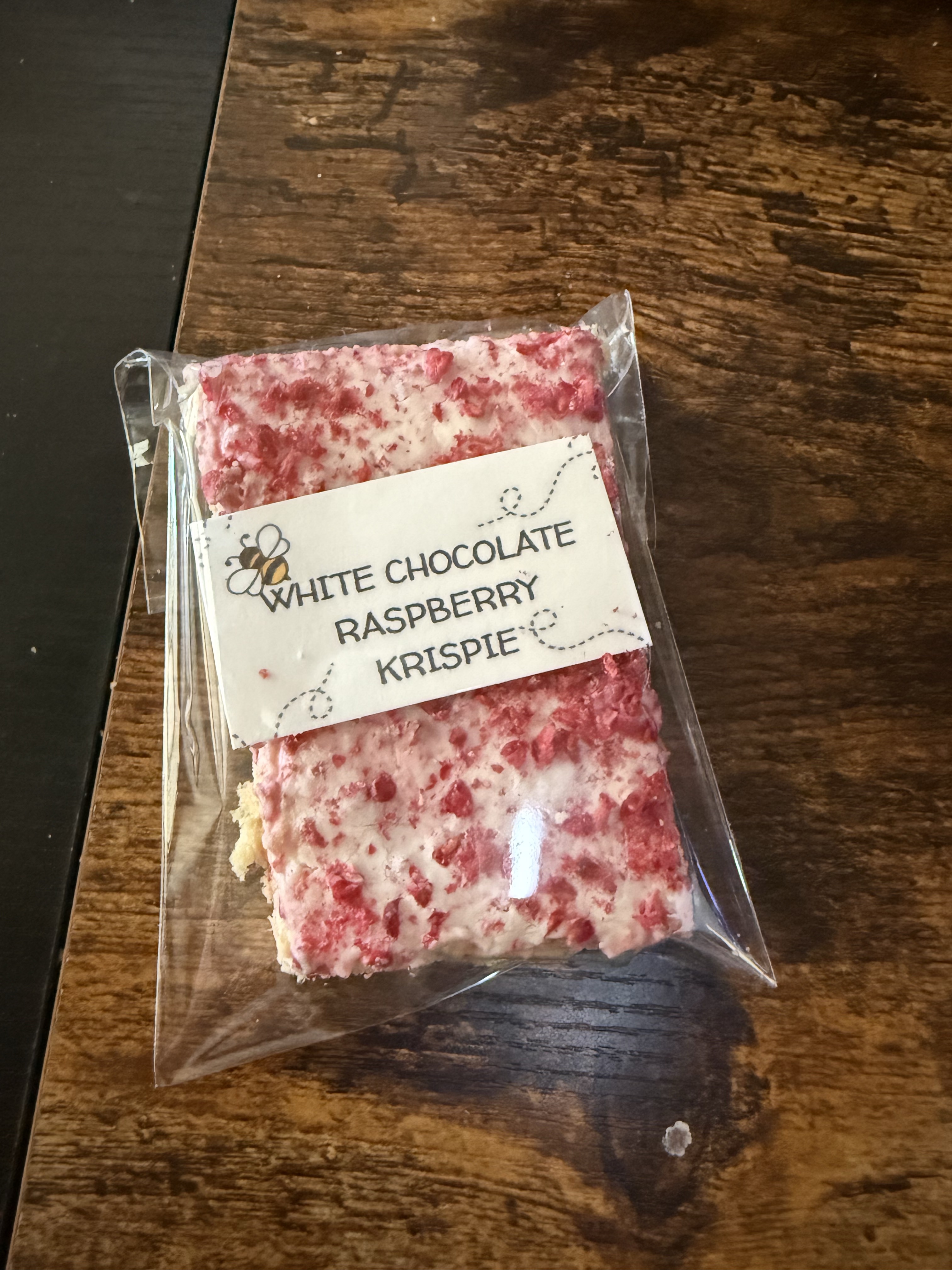 White Chocolate Raspberry Krispie