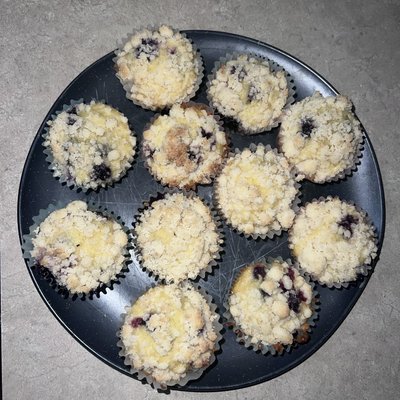 Half A Dozen Blueberry Muffins 