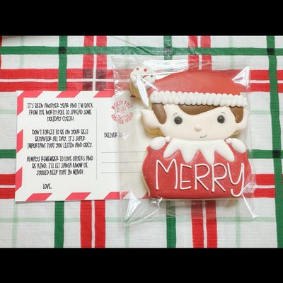 Elf On The shelf cookie / Letter 