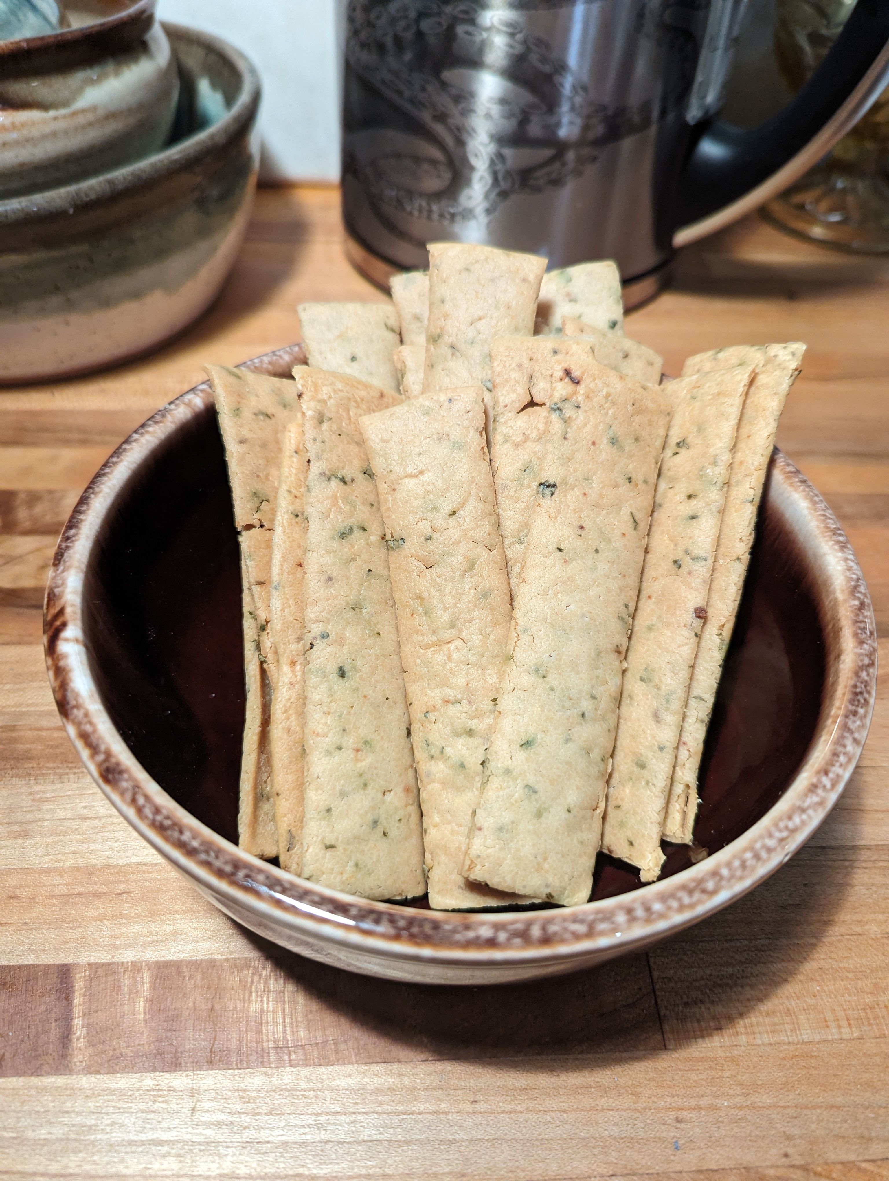 Sourdough discard crackers 