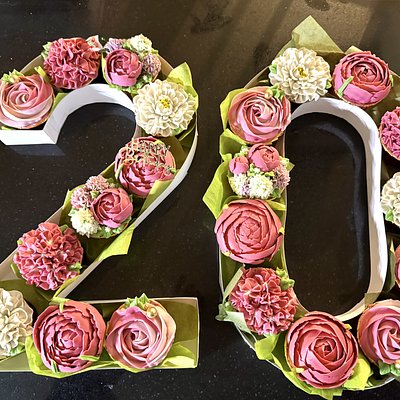 Monogram Cupcakes