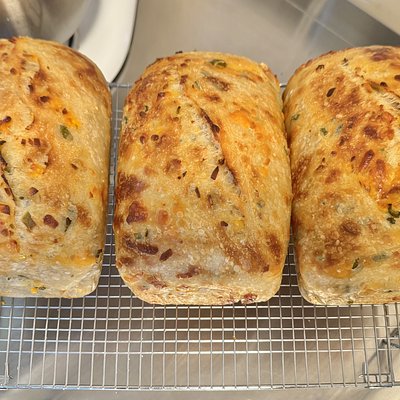 Cheddar Jalapeño Sourdough Artisan Bread 