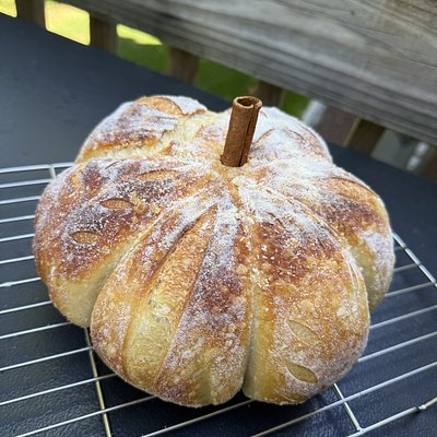 Pumpkin-Shaped Classic Sourdough Bread