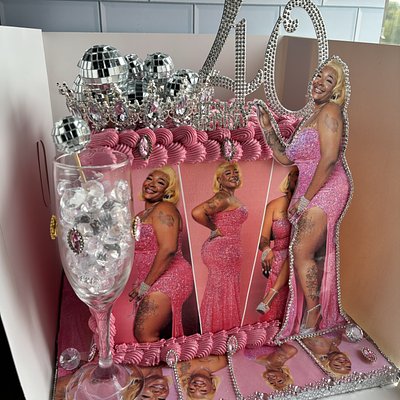 Glam “HER” Up  Custom Cake