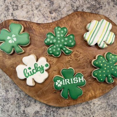 Shamrock Iced Sugar Cookies