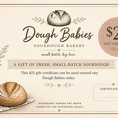 Dough Babies Gift Certificate $25