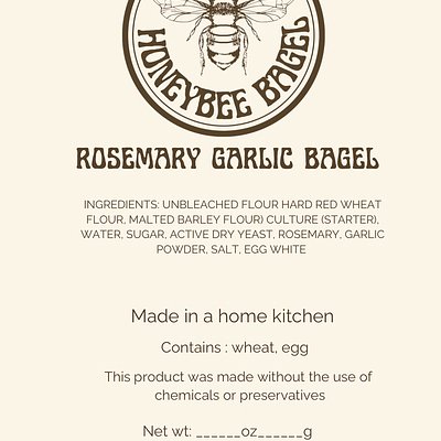 Rosemary garlic Bagel *half dozen*