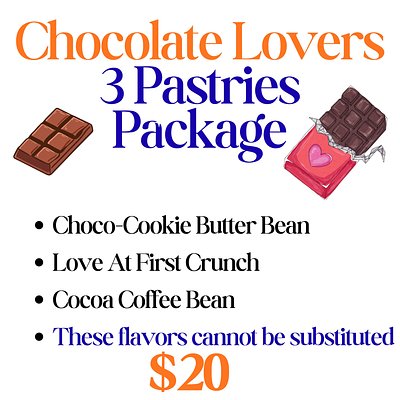 3 Pastries Package (Chocolate Lovers)