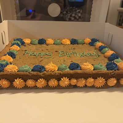 Double Layer Rectangle Cookie Cake 