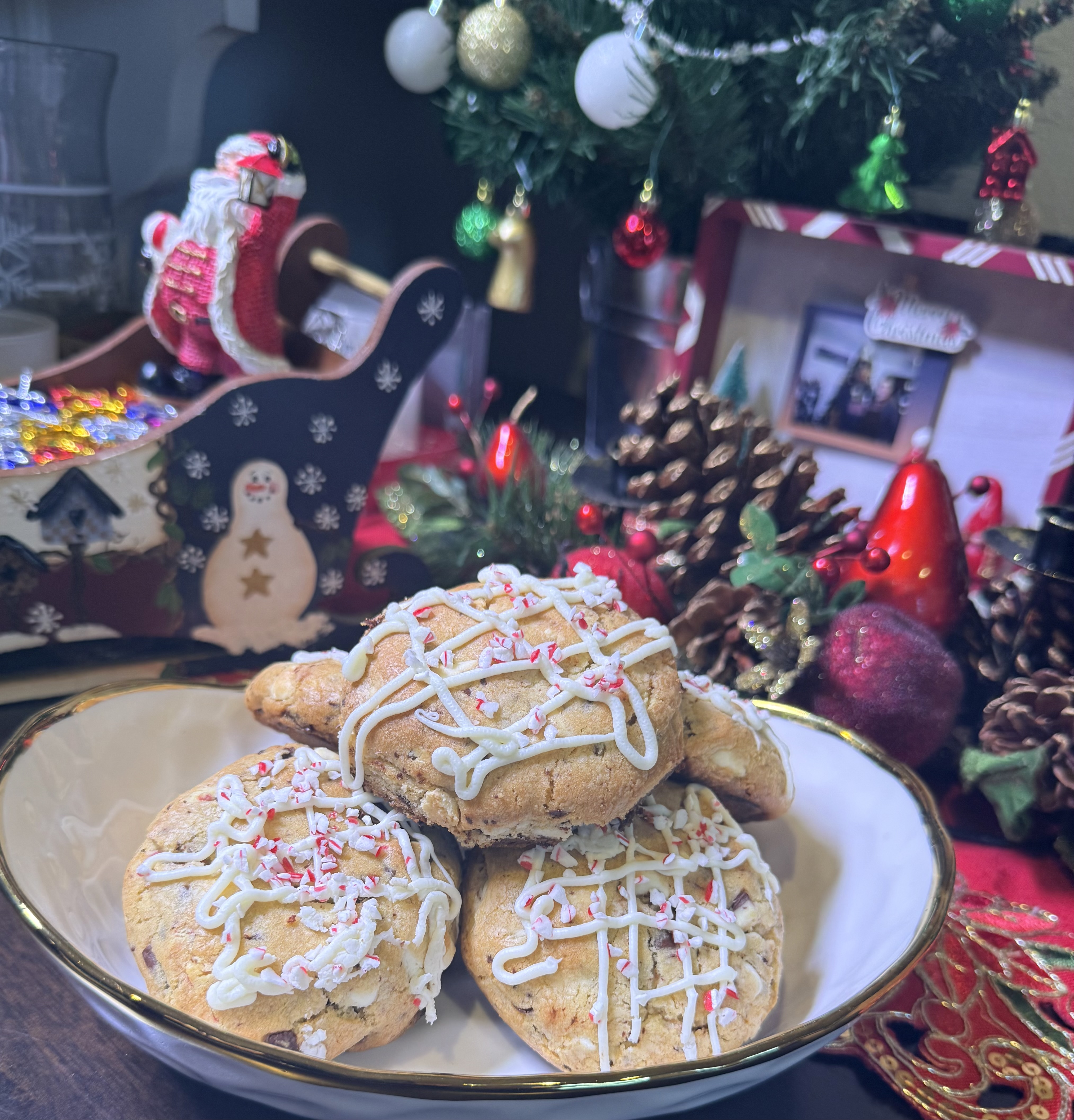 White Chocolate Peppermint Cookies 
