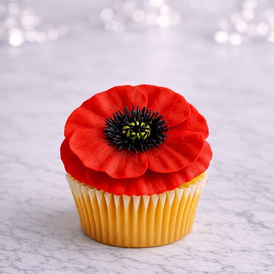 Custom Poppy Cupcakes