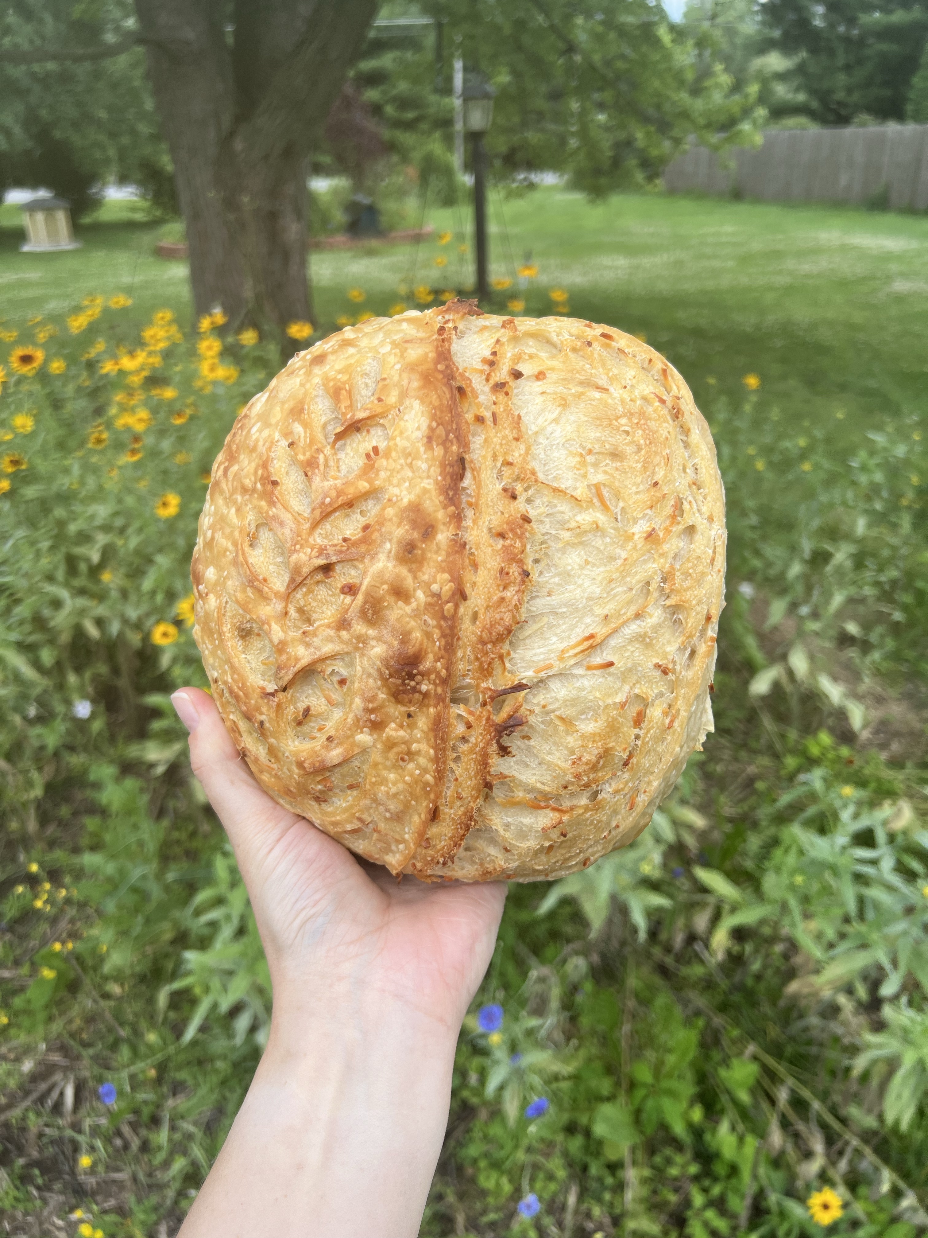 Garlic Parmesan Sourdough Bread