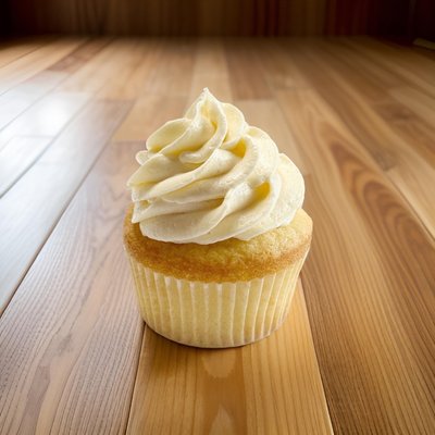 Vanilla Cupcakes with Vanilla Frosting