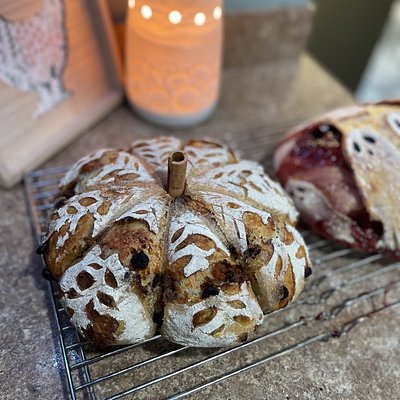 Pumpkin Chocolate Chip Sourdough Bread