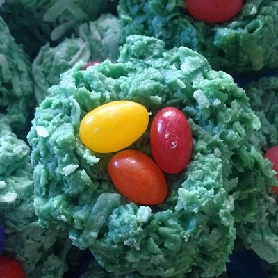 Easter White Chocolate Coconut Bird Nest Candy