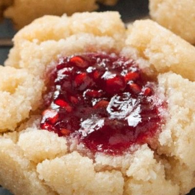 Gluten Free Raspberry Thumbprint Cookies- Dozen