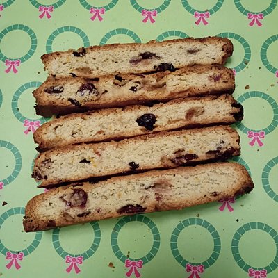 6 Cranberry Orange Biscotti-Gluten Free 