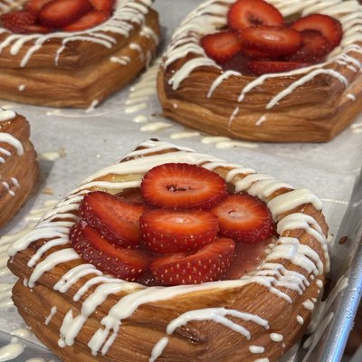 Strawberry White Chocolate Danish 