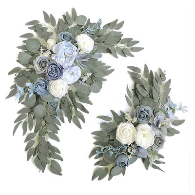 Dusty Blue Floral Arrangements 