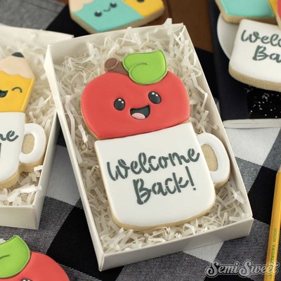 A14 2pc Apple Mug w/ Welcome Back 