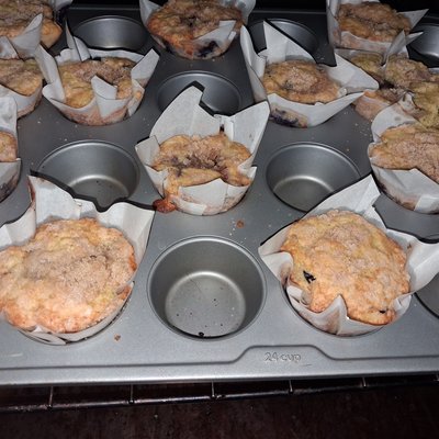 BLUEBERRY SOURDOUGH MUFFINS