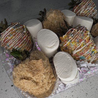 Cereal Coated Chocolate Covered Strawberries 