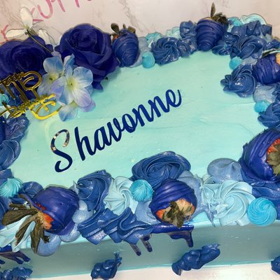 Simple Design Quarter Sheet Cake