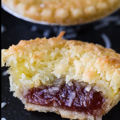 Mini Coconut Raspberry Pies (min 12)