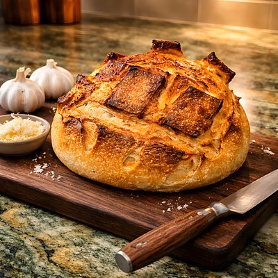 Garlic Parmesan Sourdough