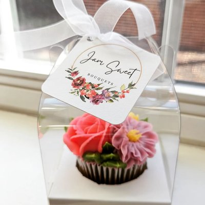 Deluxe Single "Little Garden" Cupcake. 